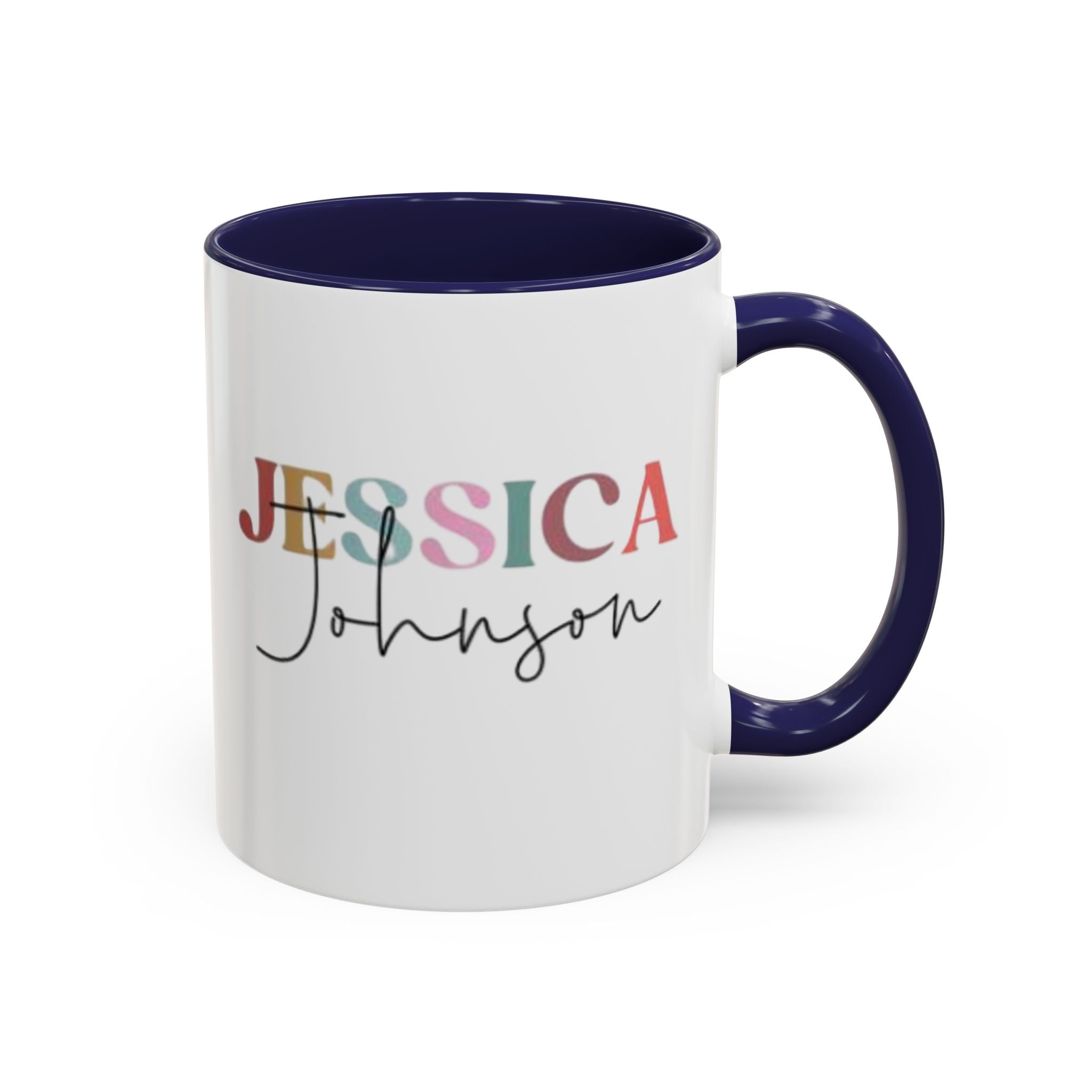 Personalized Accent Your Name Coffee Mug, Holiday Or Birthday Gift Mug, Ceramic Mug