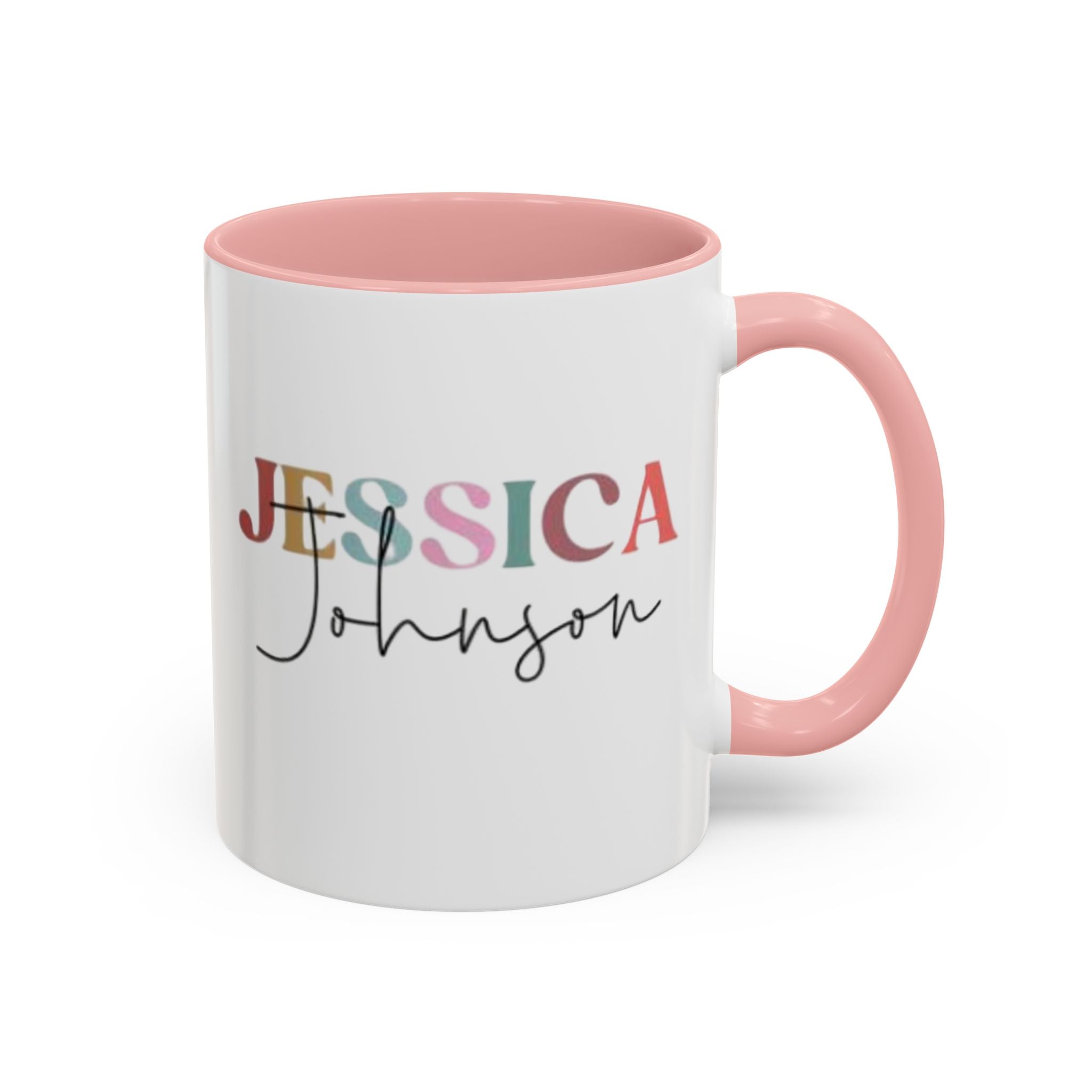 Personalized Accent Your Name Coffee Mug, Holiday Or Birthday Gift Mug, Ceramic Mug
