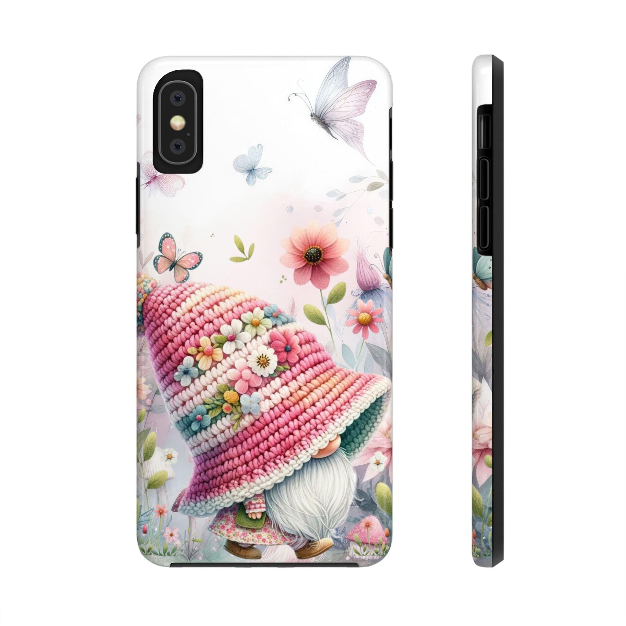 Cute Wispy Floral Gnome Phone Case, Cute Tough Accessory for Nature Lovers, Gifts for Her, Spring Vibes, Durable Protection, Cute iPhone Sam