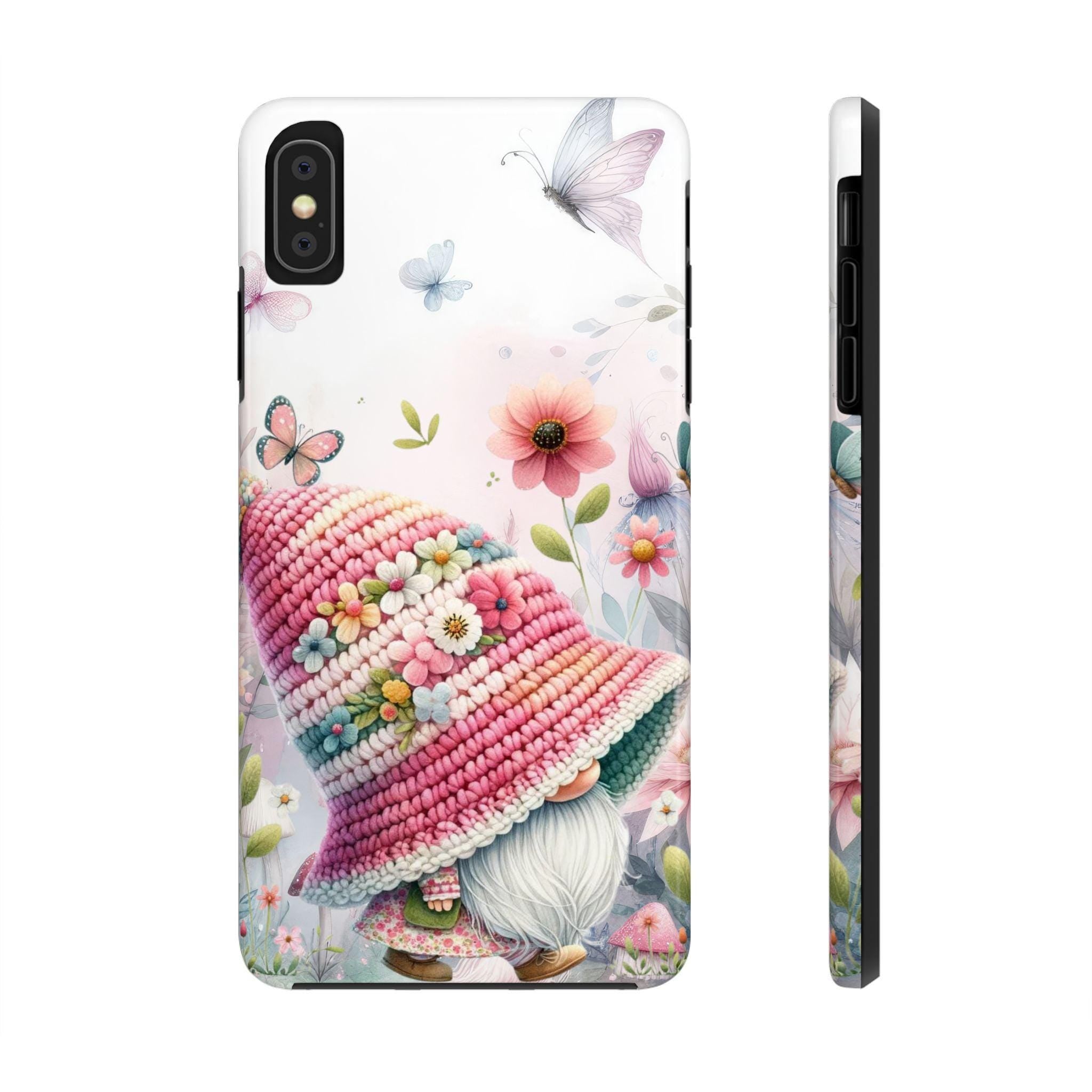 Cute Wispy Floral Gnome Phone Case, Cute Tough Accessory for Nature Lovers, Gifts for Her, Spring Vibes, Durable Protection, Cute iPhone Sam