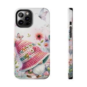 Cute Wispy Floral Gnome Phone Case, Cute Tough Accessory for Nature Lovers, Gifts for Her, Spring Vibes, Durable Protection, Cute iPhone Sam