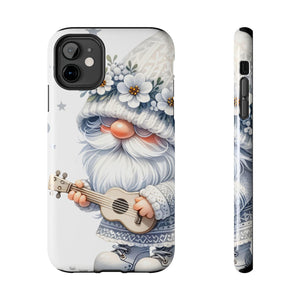 The White Gnome Phone Case, Tough Lexan Plastic With Rubber Liner, Festive Gift for Christmas, Winter Celebrations, Cute and Durable Case