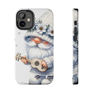 The White Gnome Phone Case, Tough Lexan Plastic With Rubber Liner, Festive Gift for Christmas, Winter Celebrations, Cute and Durable Case