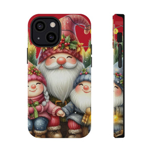 Christmas Gnome Phone Case, Festive Mobile Cover, Holiday Gift for Her, Cute Santa Design, Impact-Resistant Case