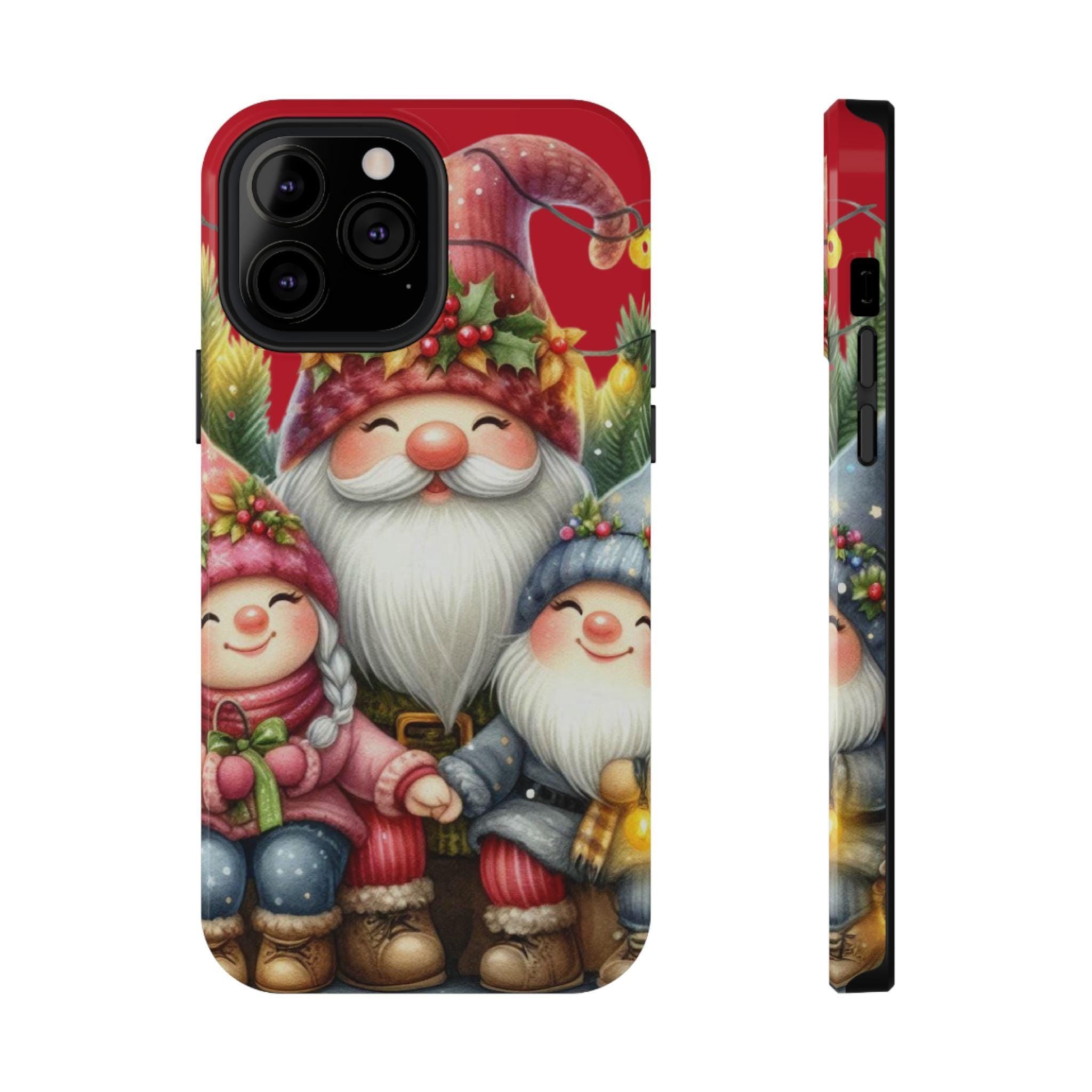 Christmas Gnome Phone Case, Festive Mobile Cover, Holiday Gift for Her, Cute Santa Design, Impact-Resistant Case