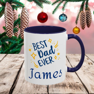 Personalized Best Dad Ever Coffee Mug, Gift for Dad, Father's Day Mug, Christmas Gift Custom Name Mug, Coffee Lover Gift