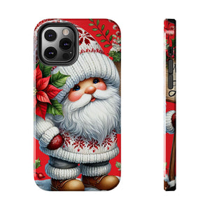 Christmas Holiday Gnome Phone Case, Impact Resistant Phone Cover With Inner Rubber Lining For iPhone And Samsung, Christmas Gnome Gift Phone