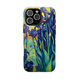 Van Gogh Iris Floral Phone Case: Artistic Impact Resistant Cover
