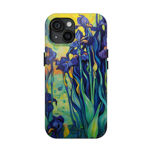 Van Gogh Iris Floral Phone Case: Artistic Impact Resistant Cover