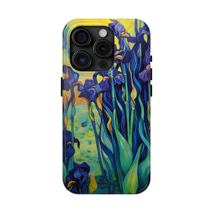 Van Gogh Iris Floral Phone Case: Artistic Impact Resistant Cover