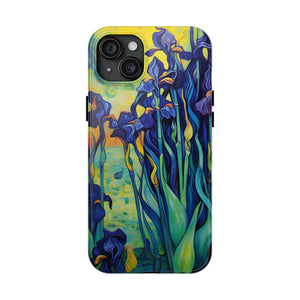 Van Gogh Iris Floral Phone Case: Artistic Impact Resistant Cover