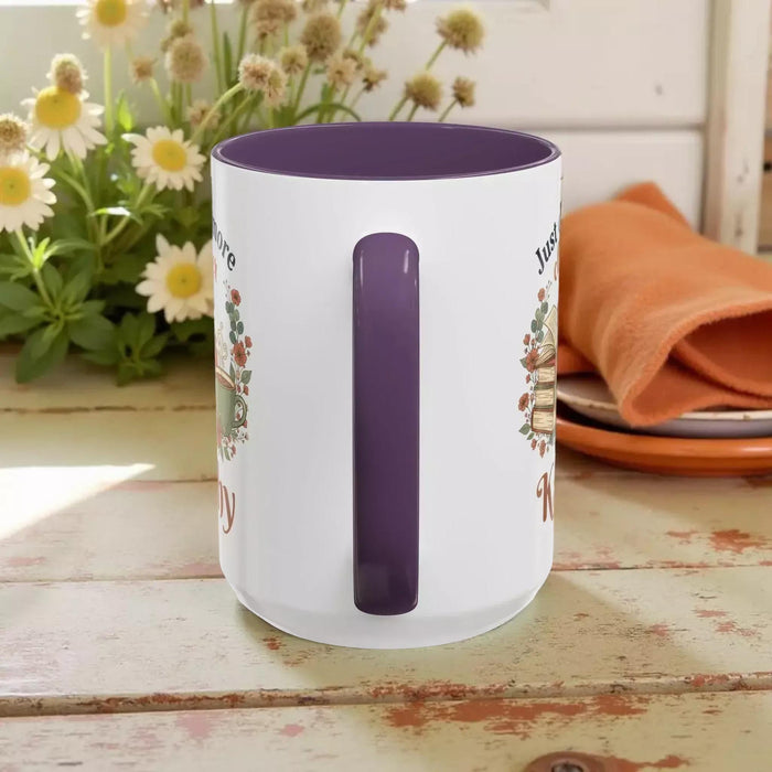 Book Lover Coffee Mug: Personalized 'Just One More Chapter' Design