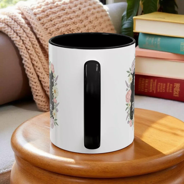 Read Sip Repeat Floral Accent Book Lover Reader Coffee Mug (11/15oz)