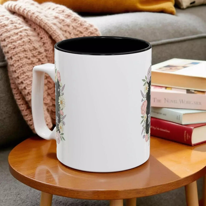 Read Sip Repeat Floral Accent Book Lover Reader Coffee Mug (11/15oz)