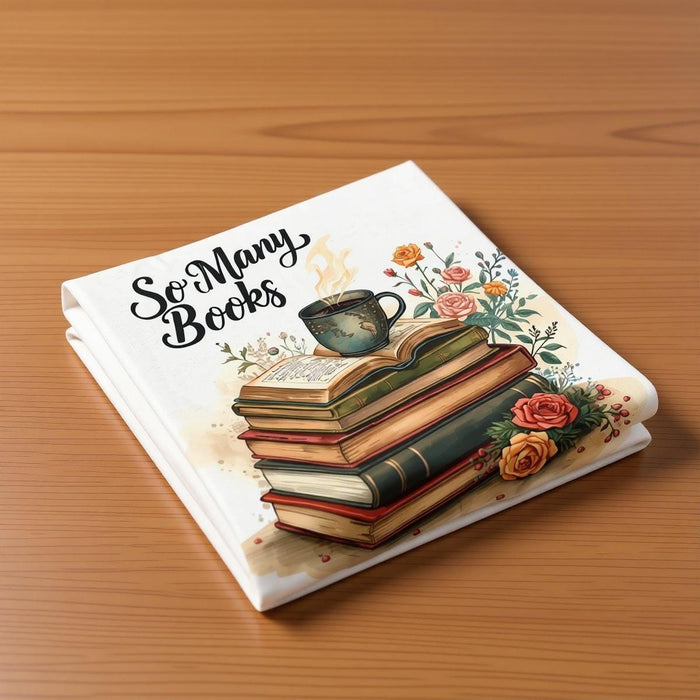 So Many Books Plush Throw Blanket • Cozy Reading Nook Decor, Literary Gift