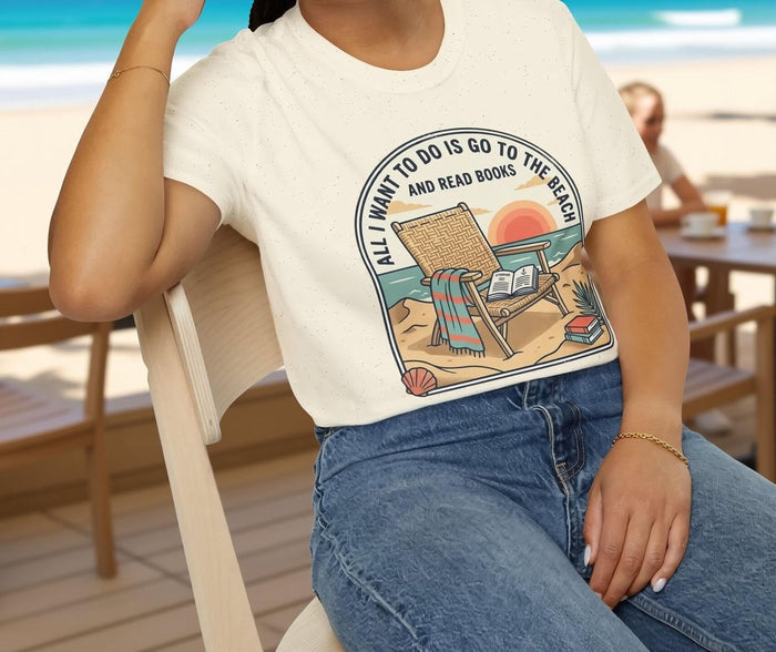 Beach Reading T-Shirt: Relaxed Fit, Soft Cotton Comfort