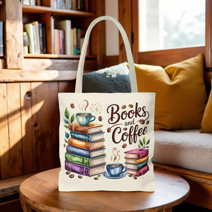 Books and Coffee Tote Bag: Cozy Canvas for Book Lovers