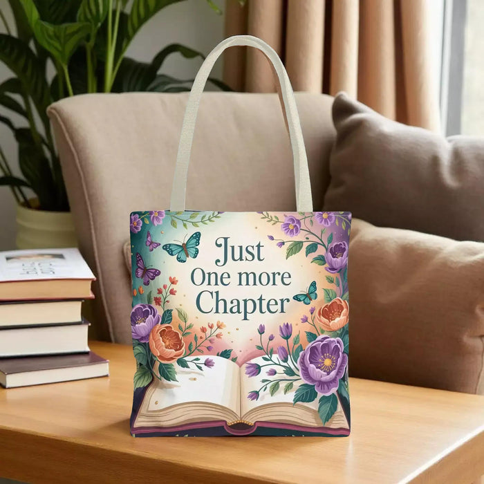 Floral Book Lover Tote Bag • 