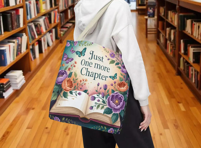 Floral Book Lover Tote Bag • 