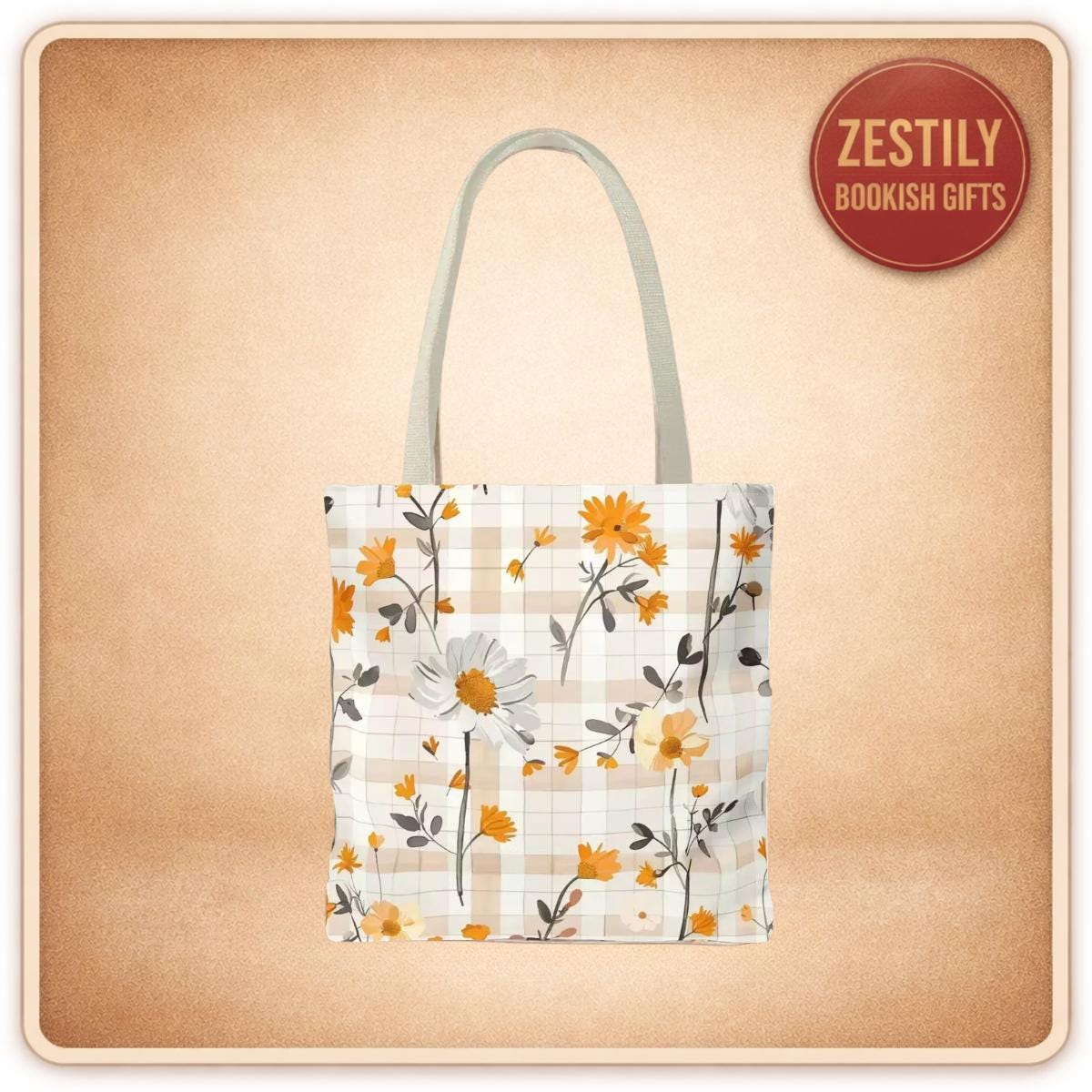 Floral Summer Tote Bag — Yellow And White Daisies