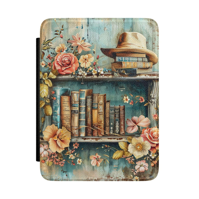 Bookshelf Kindle Cover • Leatherette Case • Premium PU Leather • Paperwhite & Signature Edition Compatible • Elegant Reading Gift