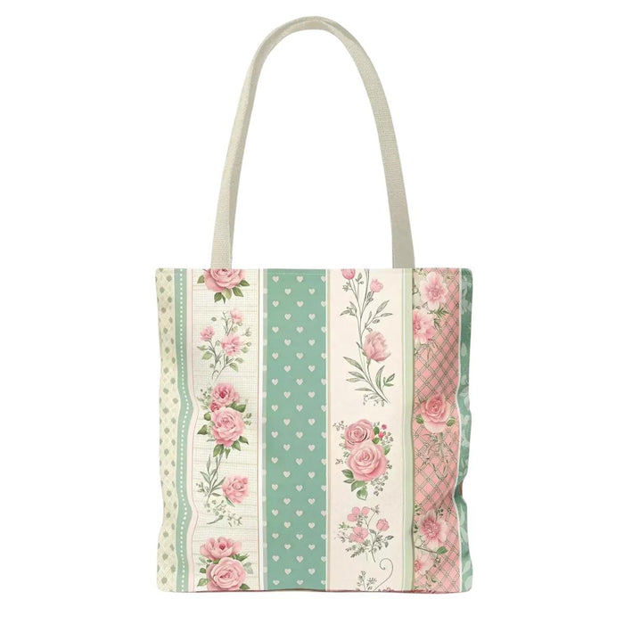 Floral Striped Tote Bag | Boho Beach Market, Summer Travel Book Lover Tote
