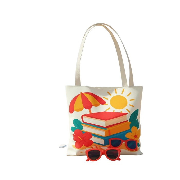 Beach Reads Tote Bag – Summer Books & Sunglasses Design, Book Lover Beach Bag, Vacation Reading Tote, Cute Summer Bookish Gift