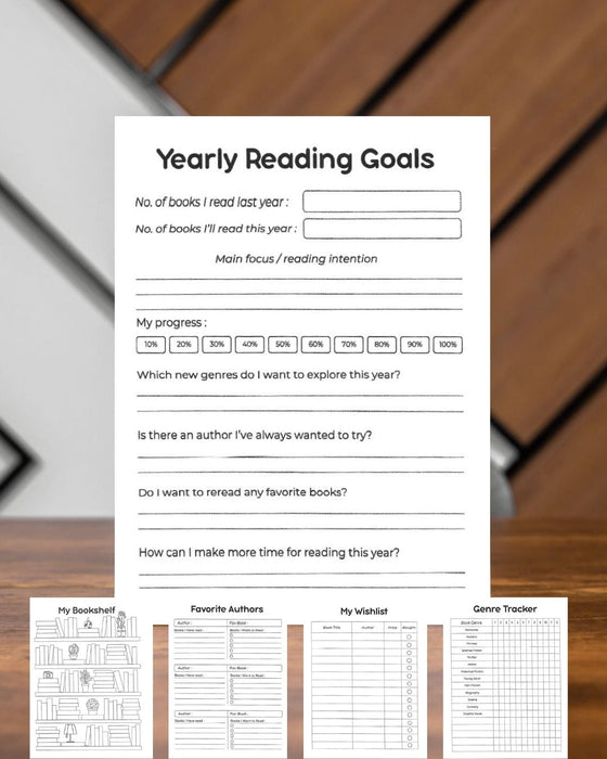 A Life Between Books Reading Journal Cottagecore Book Tracker | Printable Reading Log | Book Review Pages | Book Lover Gift Instant Download