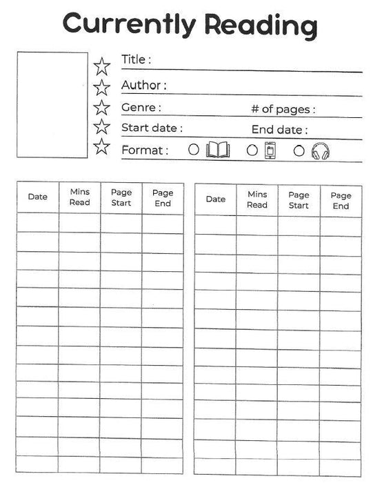 A Life Between Books Reading Journal Cottagecore Book Tracker | Printable Reading Log | Book Review Pages | Book Lover Gift Instant Download