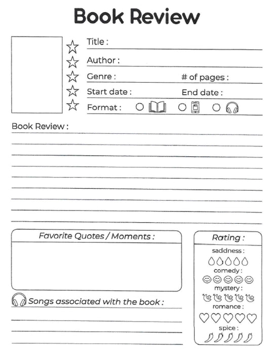 A Life Between Books Reading Journal Cottagecore Book Tracker | Printable Reading Log | Book Review Pages | Book Lover Gift Instant Download