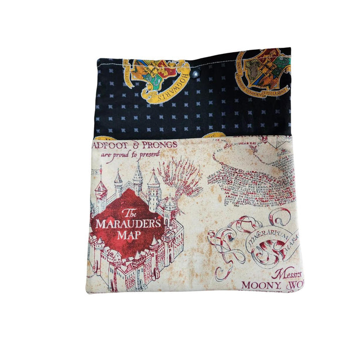 Harry Potter Kindle eReader Sleeve Cover • 8.25x9.5 Cotton Padded Tablet Case • Bookish Snap Closure Pocket • Wizard Reader Gift