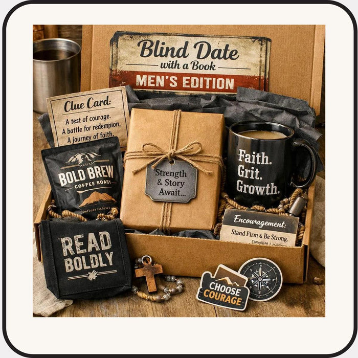 Blind Date With a Book for Men Mystery Wrapped Book Box, Thriller or Adventure Gift, Men’s Reading Gift, Masculine Book Box, Surprise Novel
