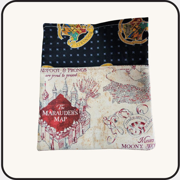 Harry Potter Kindle eReader Sleeve Cover • 8.25x9.5 Cotton Padded Tablet Case • Bookish Snap Closure Pocket • Wizard Reader Gift