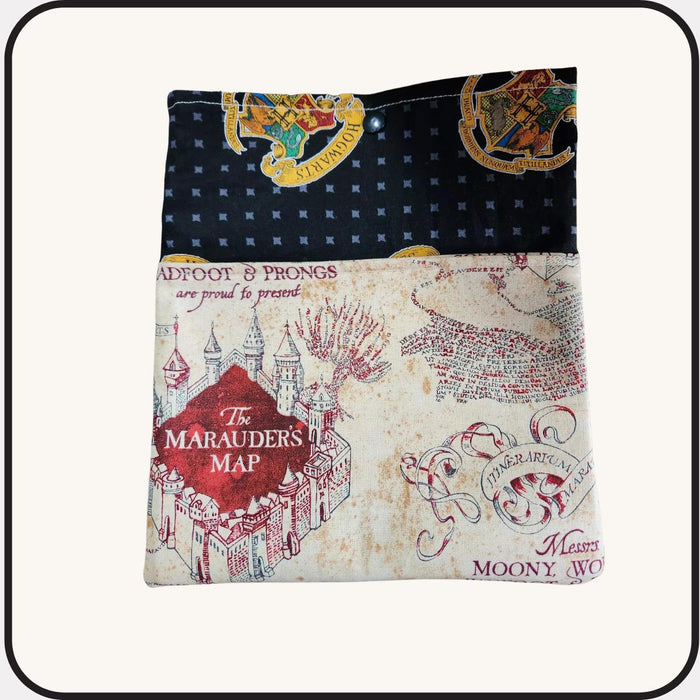 Harry Potter Kindle eReader Sleeve Cover • 8.25x9.5 Cotton Padded Tablet Case • Bookish Snap Closure Pocket • Wizard Reader Gift