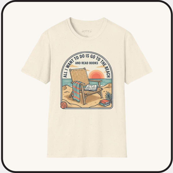 Beach Reading T-Shirt: Relaxed Fit, Soft Cotton Comfort