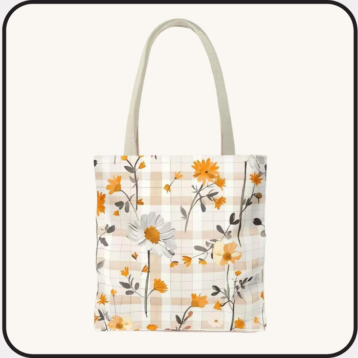 Floral Summer Tote Bag — Yellow And White Daisies
