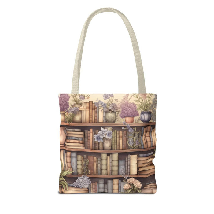 Vintage Floral Book Tote Bag | Library Shopping Carryall for Book Lovers