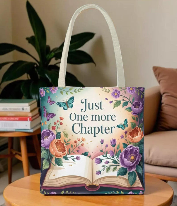 Floral Book Lover Tote Bag • 