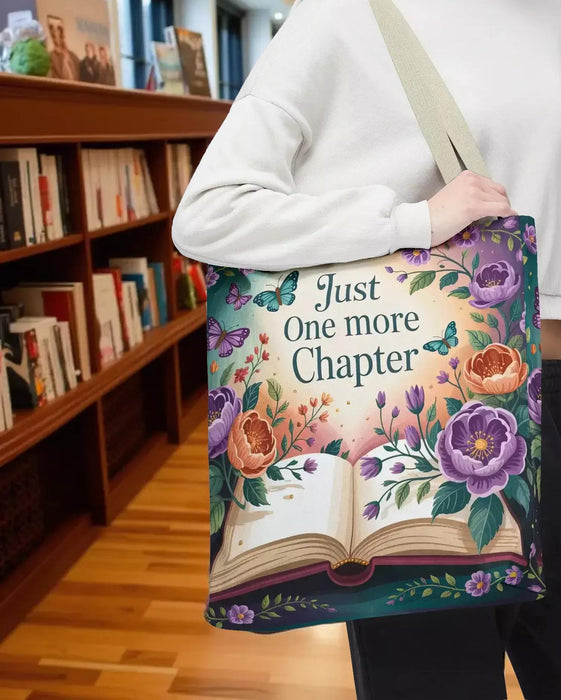 Floral Book Lover Tote Bag • 