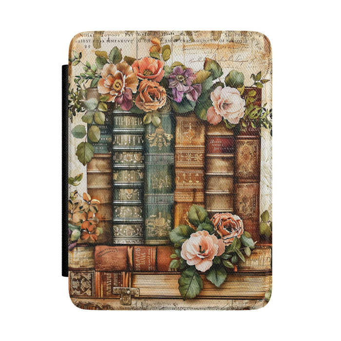 Bookshelf Kindle Cover • Leatherette Case • Premium PU Leather • Paperwhite & Signature Edition Compatible • Elegant Reading Gift