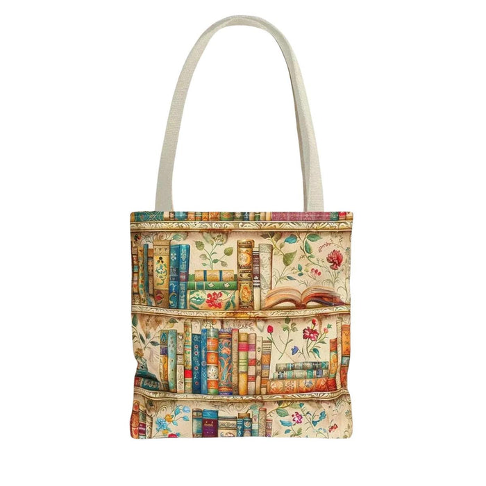 Bookshelf Tote Bag • Durable Shopping Carryall Literary Library Tote for Readers