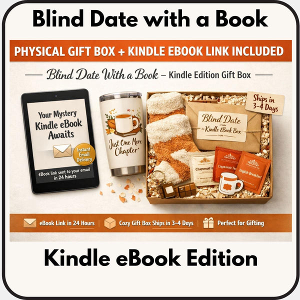 a box of books with a phone and a cup of coffee