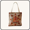 Bookish Dog Tote Bag – Vintage Quilted Look Print, Books & Dog Lover Gift, Library Aesthetic Tote