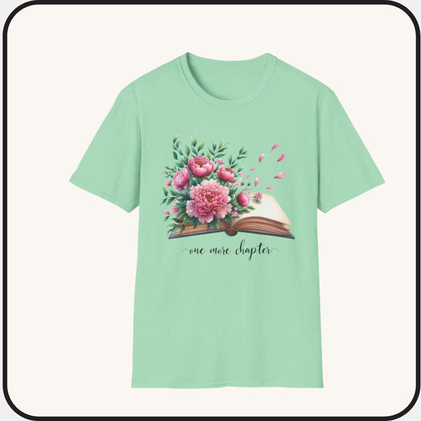 One More Chapter T-Shirt — Floral Book Lover Tee