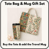 Bookcase Floral Tote Bag • Vintage Library Shopping Carryall • Book Lover Gift