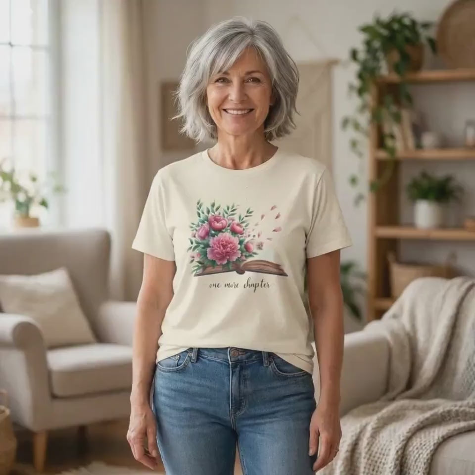 One More Chapter T-Shirt — Floral Book Lover Tee