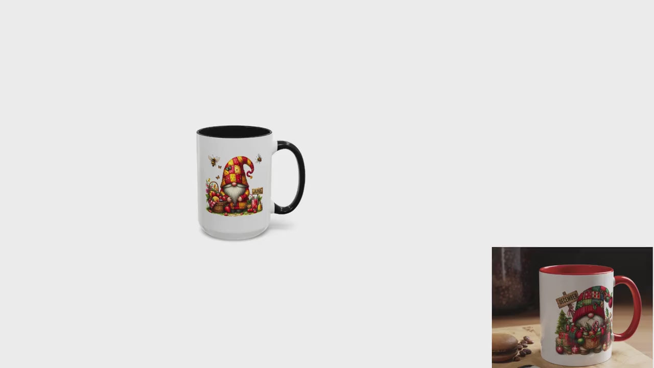 Personalized Gnome Birth Month Coffee Mug, Perfect Gift Cup For Holidays or Birthdays