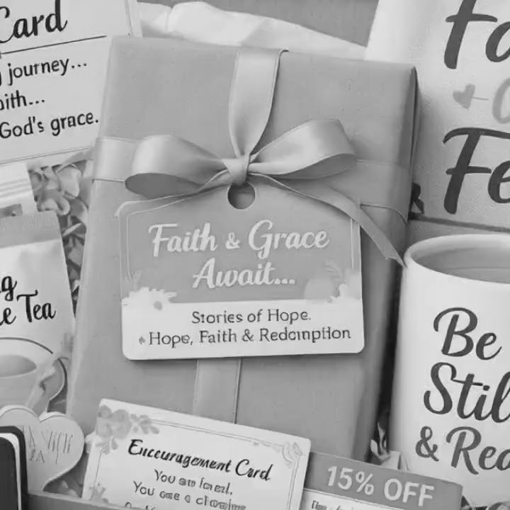 Blind Date with a Book Christian Box Faith & Grace Mystery Wrapped Book Inspirational Gift Scripture Book Box Christian Fiction Devotional
