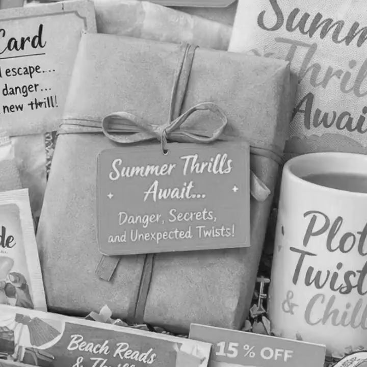 Blind Date with a Book Summer Thrills Box – Mystery Wrapped Thriller, Surprise Beach Read, Fast‑Paced Summer Book Gift, Book Lover Gift Box
